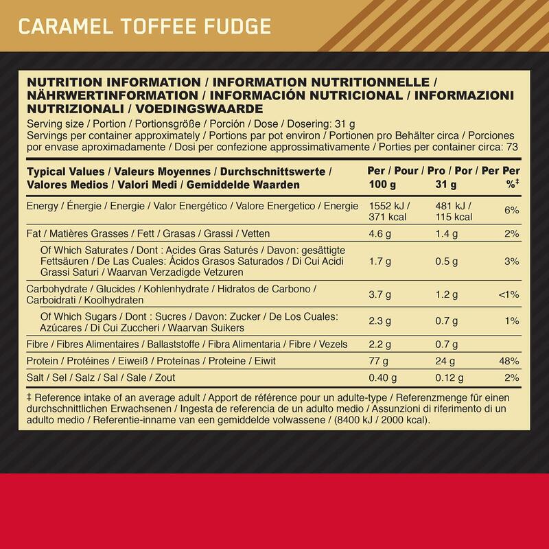 Gold Standard 100% Whey - Fudge au Caramel et au Toffee