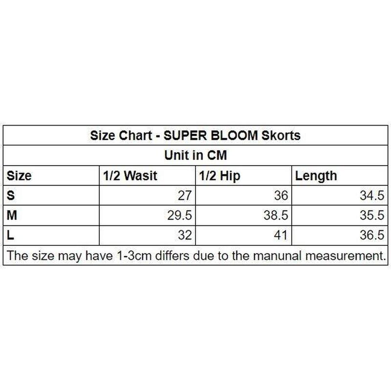 Super bloom flowy tennis skorts - WHITE LILY