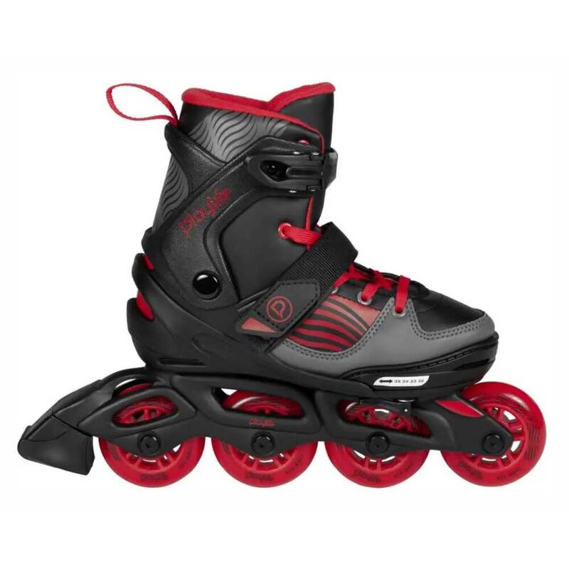 Playlife inline skates Dark Breeze 82A zwart/rood