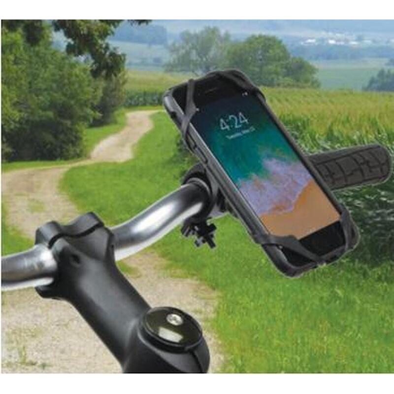 Magnetic Handlebar Mount with Elastic Bands - Black