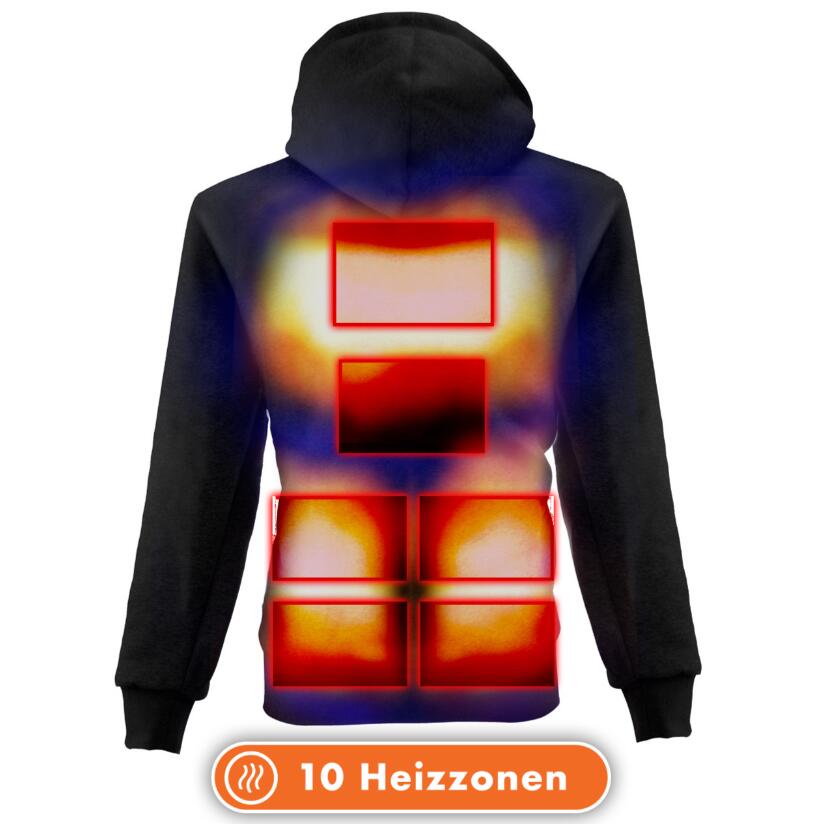 Verwarmde hoodie Dual-Heating men zwart 4/5