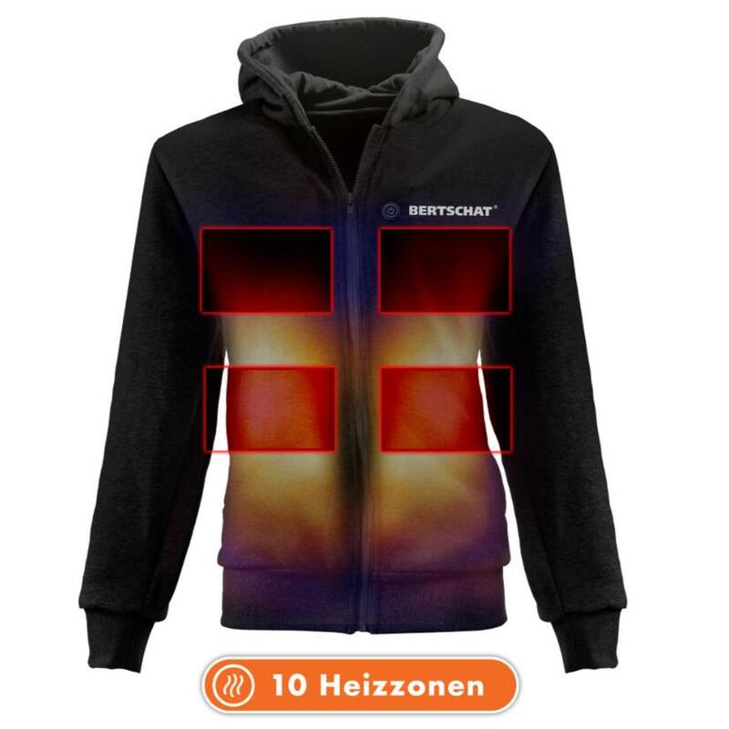 Beheizbarer Hoodie Dual Heating Herren Schwarz