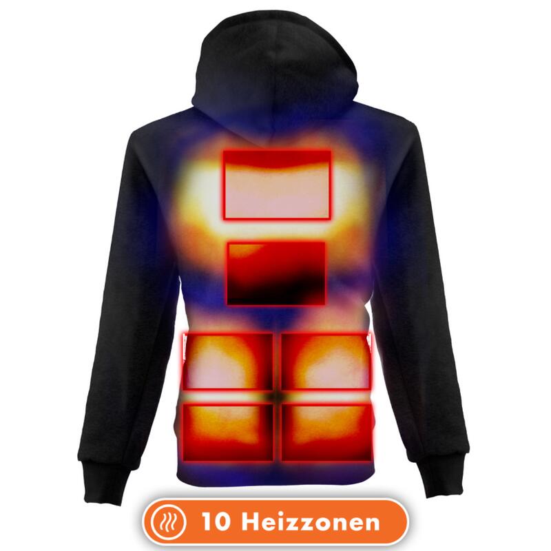 Verwarmde hoodie Dual-Heating Women zwart