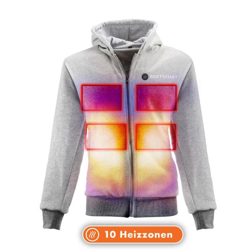 Verwarmde hoodie Dual-Heating men grijs