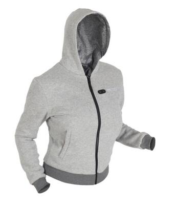Beheizter Damen Hoodie Dual Heating Grau