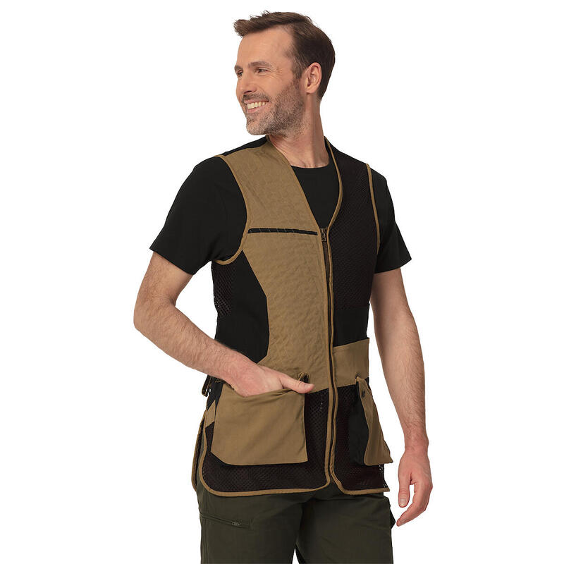 Veste De Tir Matelassée Bob Allen Noir Et Daim - Taille XL - Fabriquée Aux États-Unis - Occasion Très Bon état