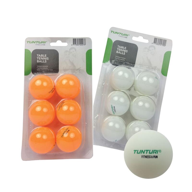 Tischtennis Ping Pong Bälle 6er Pack von Tunturi Orange