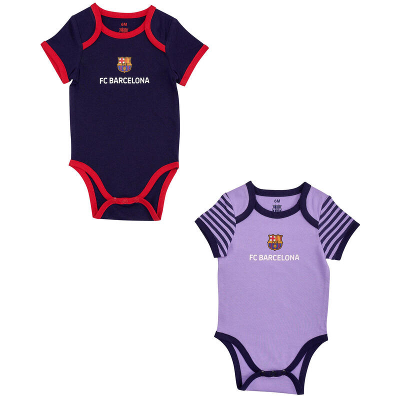 Set de 2 x body Barça - Collection officielle FC Barcelone - bébé garçon