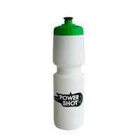 Bidon 750ml Blanc avec capuchon vert - lot de 5