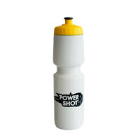 Bidon 750ml Blanc avec capuchon Jaune - lot de 5