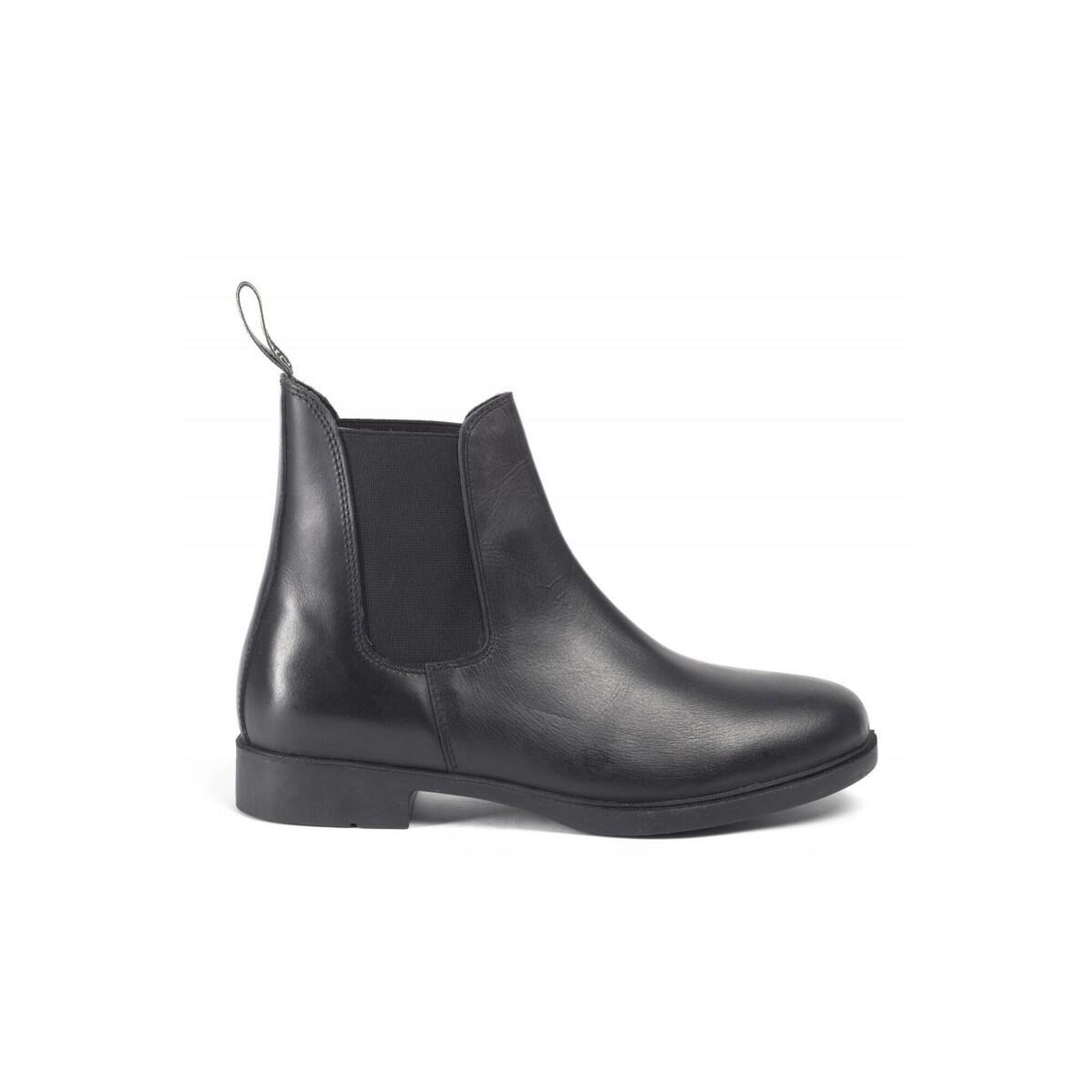 Pavia Pull-on Leather Boot- Black 1/1