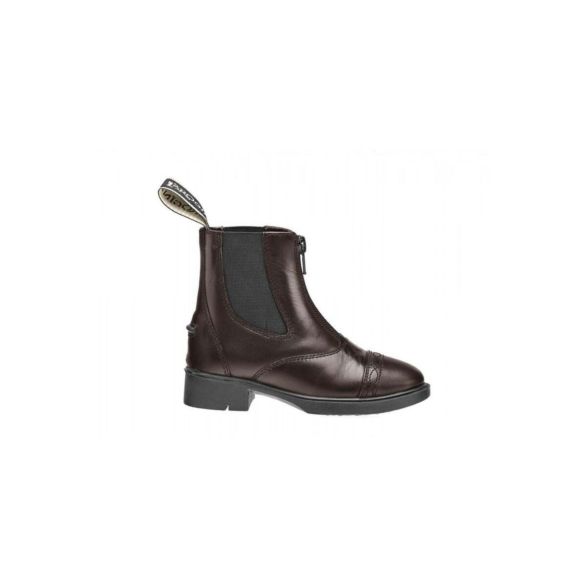 Tivoli Piccino Zip Paddock Boot- Brown 1/3
