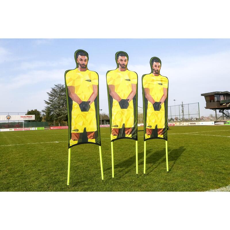 Fotbalové tréninkové figuríny s potiskem (sada 3ks) žluté