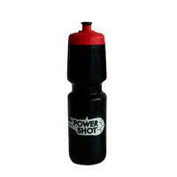 Bidon 750ml Noir avec capuchon rouge - lot de 5