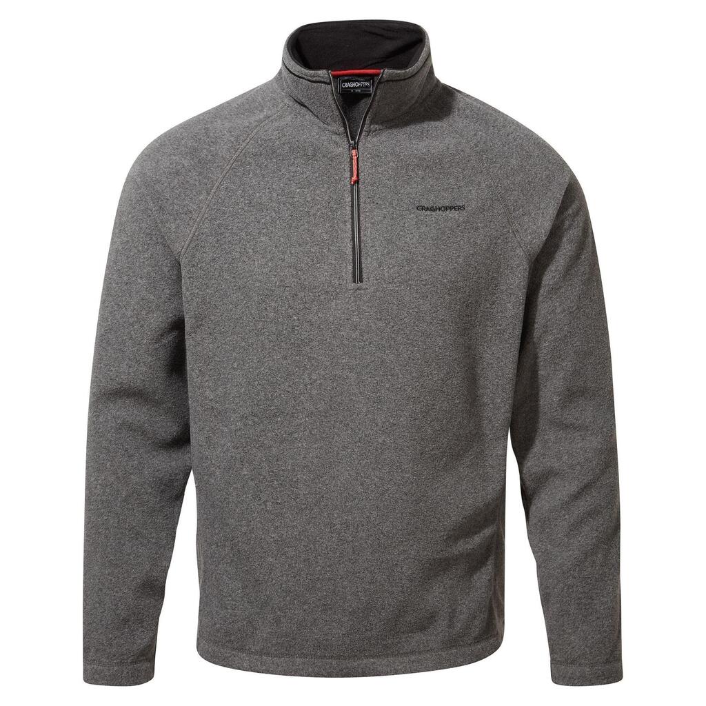 Mens Corey VI Half Zip Fleece Top (Black Pepper Marl)