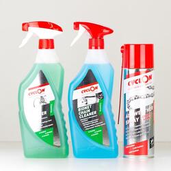 Onderhoudskit voor fietsen Bike + Chain Cleaner Spray 750ml + Course Spray 500ml