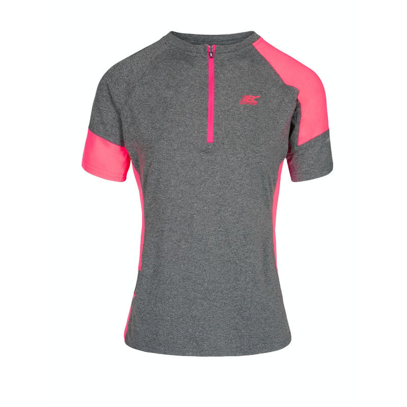 T-shirt de Trail Milie - Noir/Corail - Femme