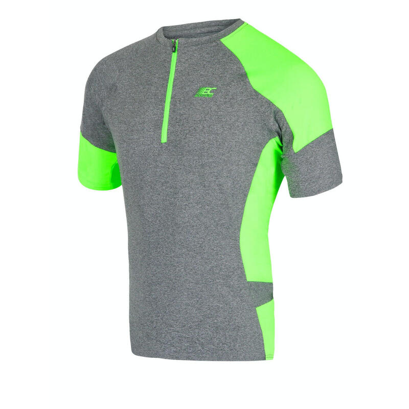T-shirt de trail Mile - Gris/vert - Homme