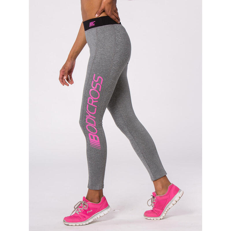 Legging de sport Pacey – Gris/Fuschia – Femme