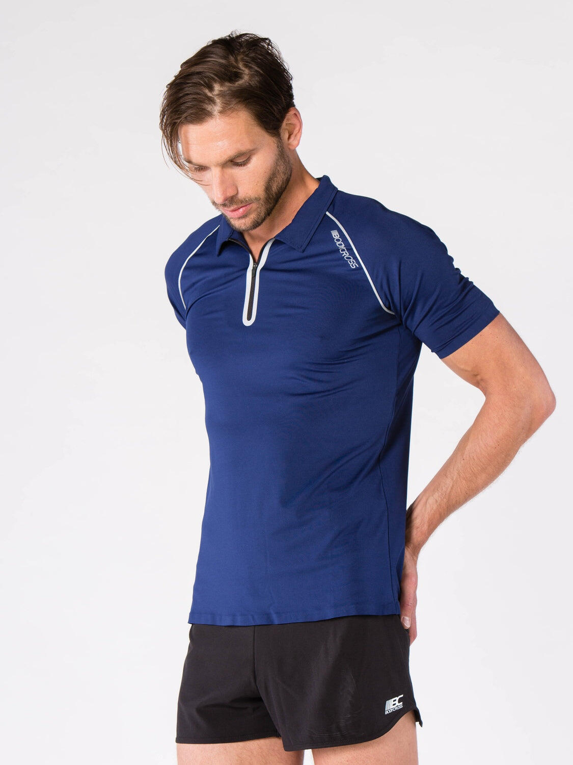 Polo OSVAL technique bleu 87% polyester 13% élasthanne 3/6