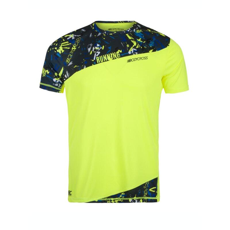 T-shirt running Orelien giallo fluorescente
