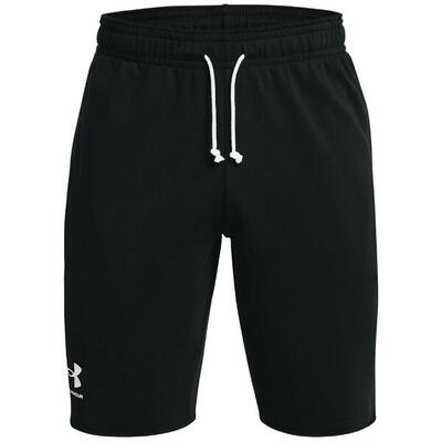 Korte broek under armour rival terry. zwart. mannen