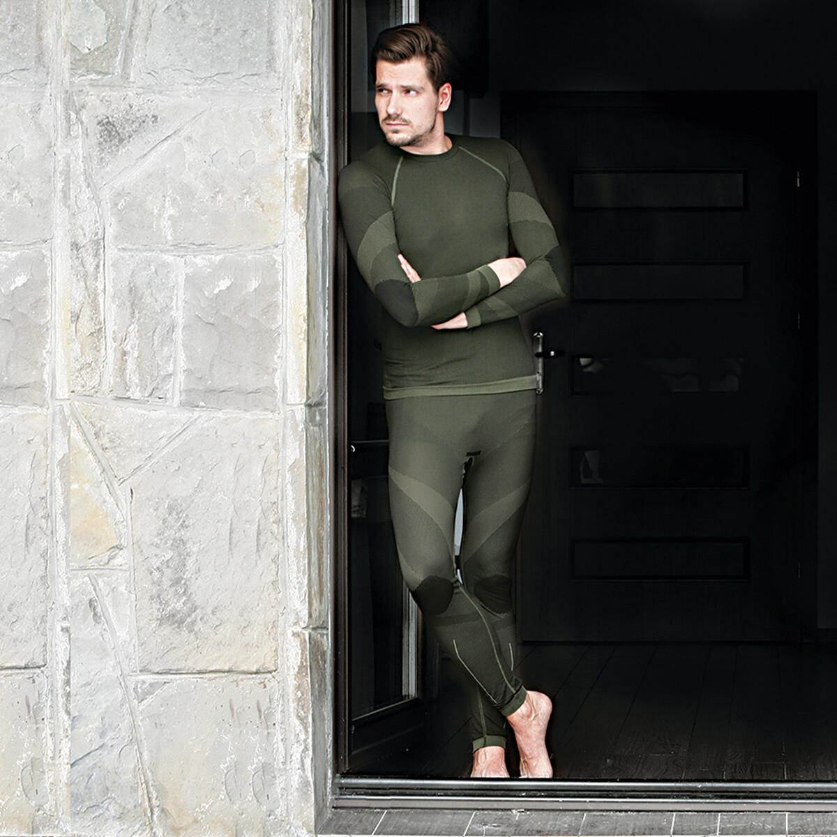 Leggings térmicos para hombre con iones de plata Tagart Woodsman verde 5/5