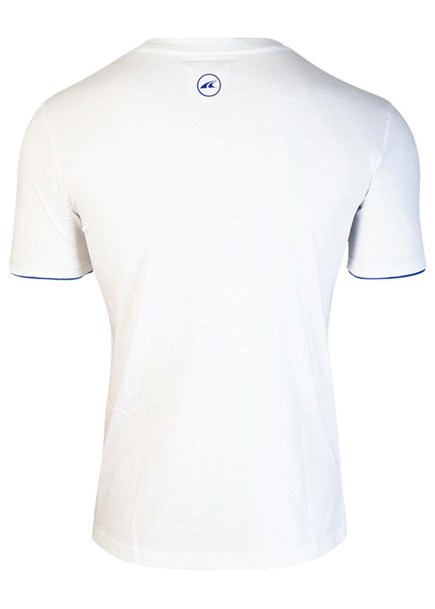 Akron New Orleans Cotton T-shirt - White / Navy Blue 4/5