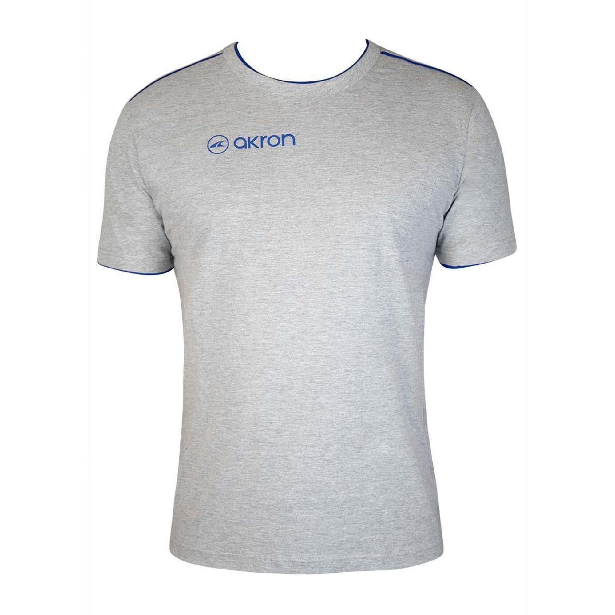 AKRON Akron New Orleans Cotton T-shirt - Grey / Royal Blue