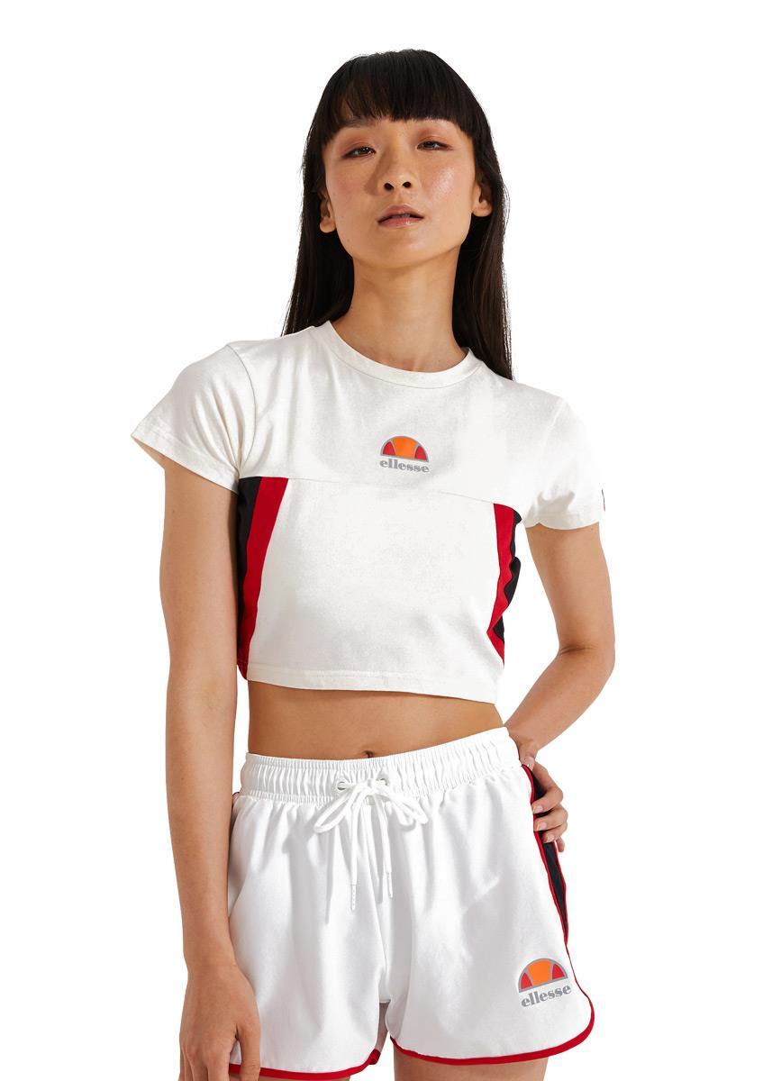 Ellesse Women's Mathia Crop T-Shirt - Off White 1/2