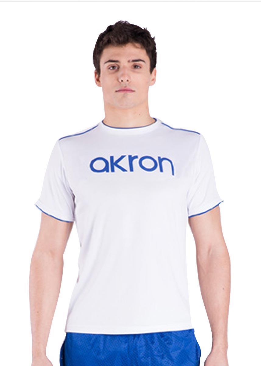 AKRON Akron Denis Technical T-shirt - White / Royal Blue
