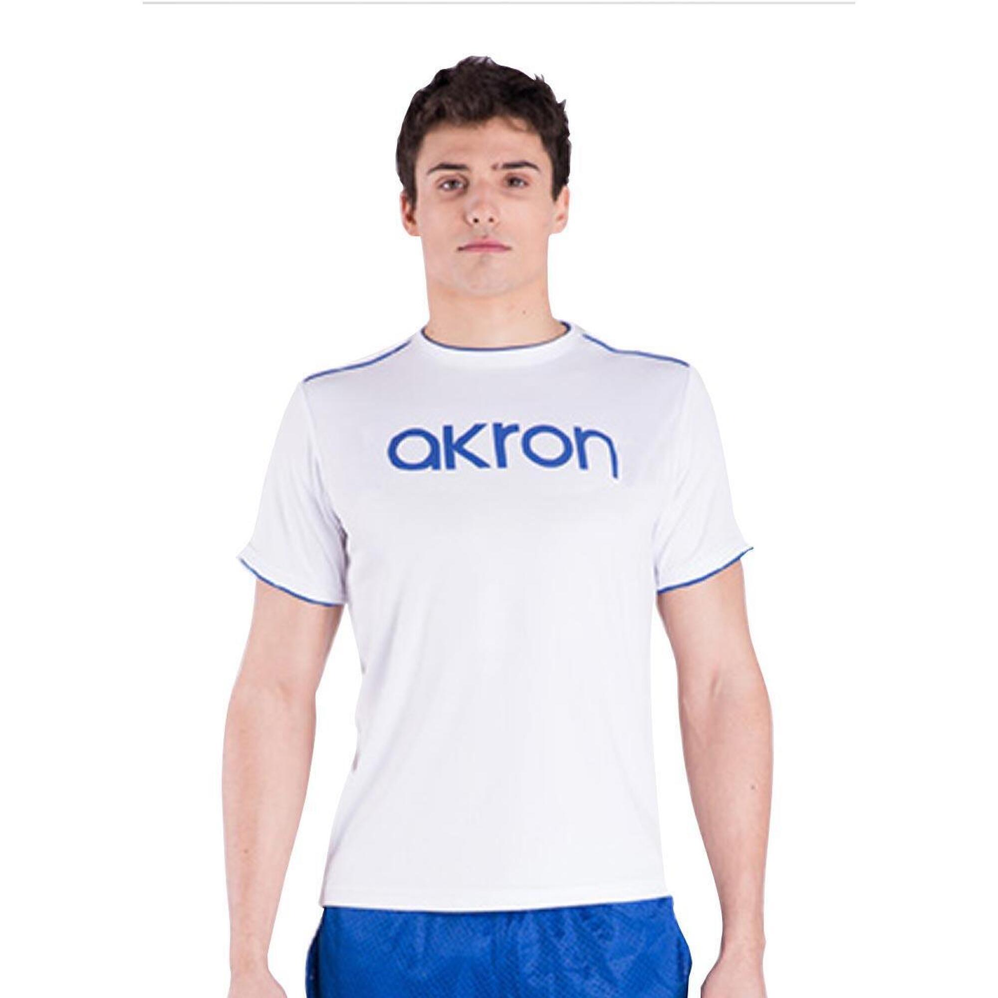 Akron Denis Technical T-shirt - White / Royal Blue 1/5