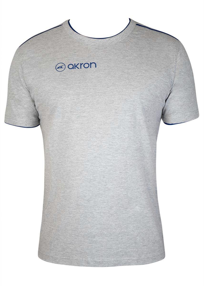 Akron New Orleans Cotton T-shirt - Grey / Navy 2/5
