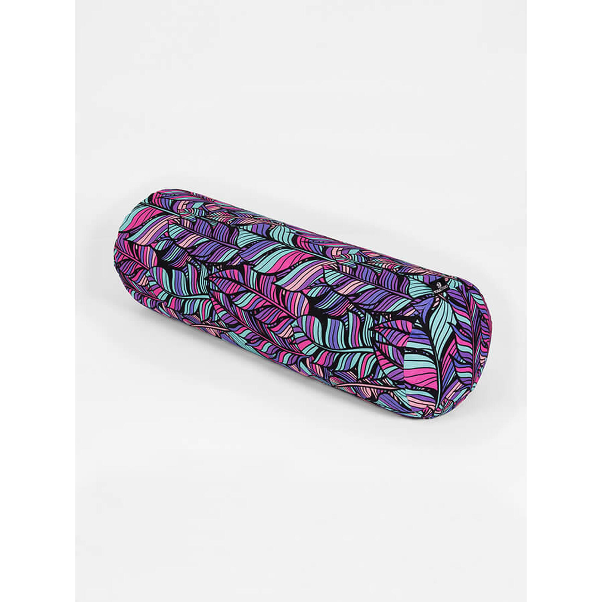 YOGA STUDIO Yoga Studio Organic Buckwheat Designed Bolster - Purple Feathers