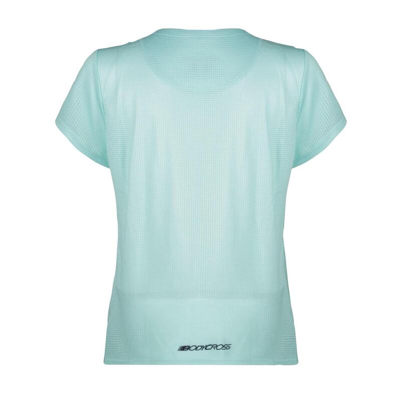 T-shirt de running à zips Ava - Vert - Femme