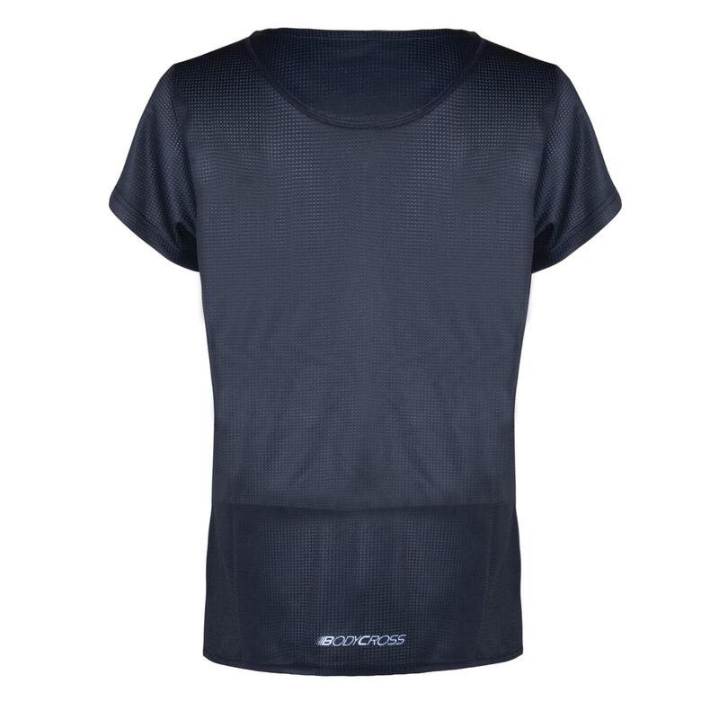 T-shirt de running à zips Ava - Noir - Femme
