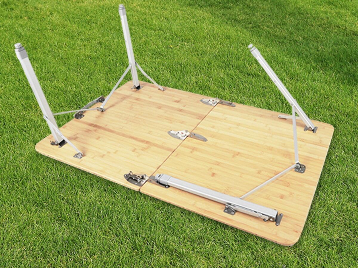 Mesa de camping plegable - Tolja - Outdoor -120x70cm - altura regulable 5/7