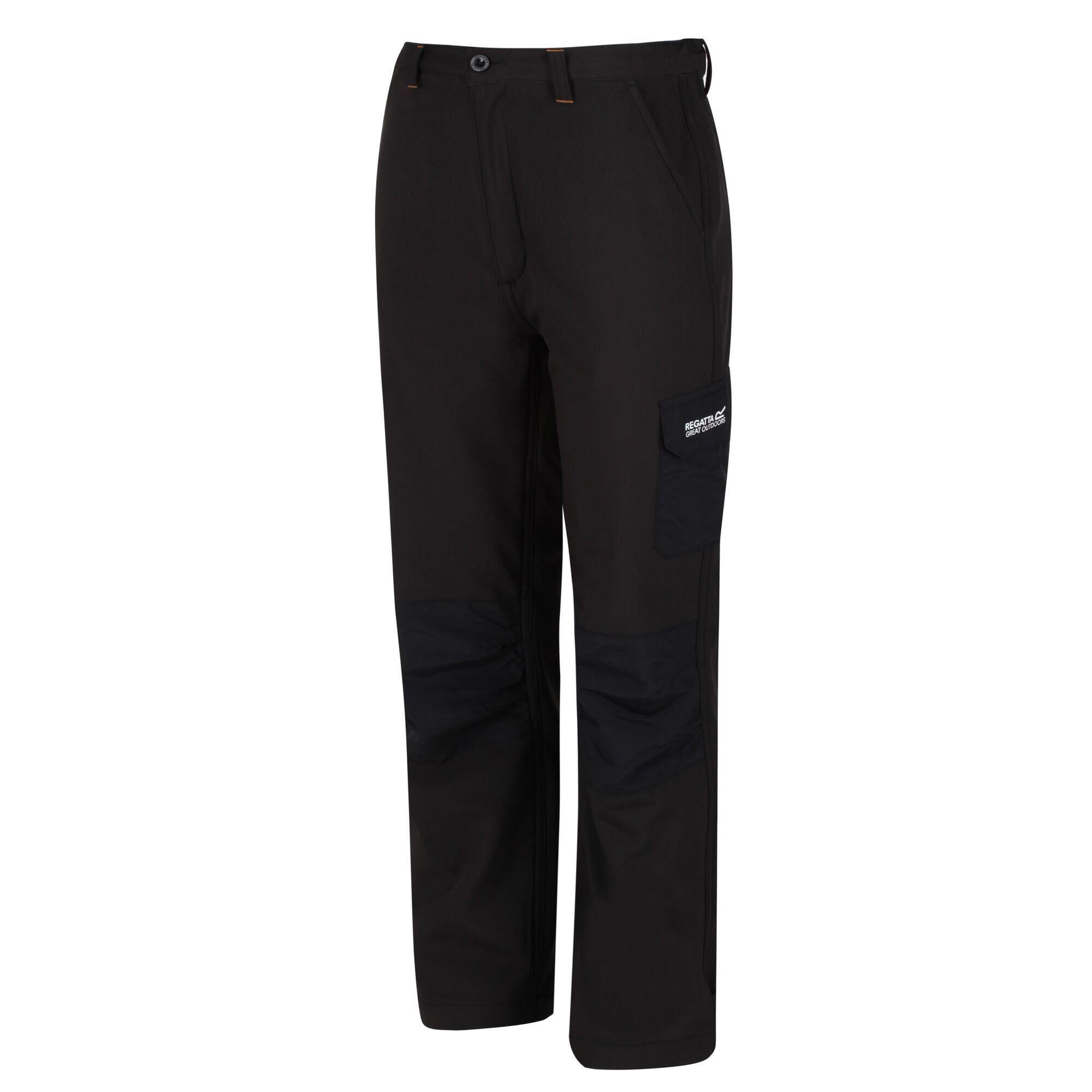 Great Outdoors Kids Boys Adventure Tech Softshell Trousers (Black) 4/5