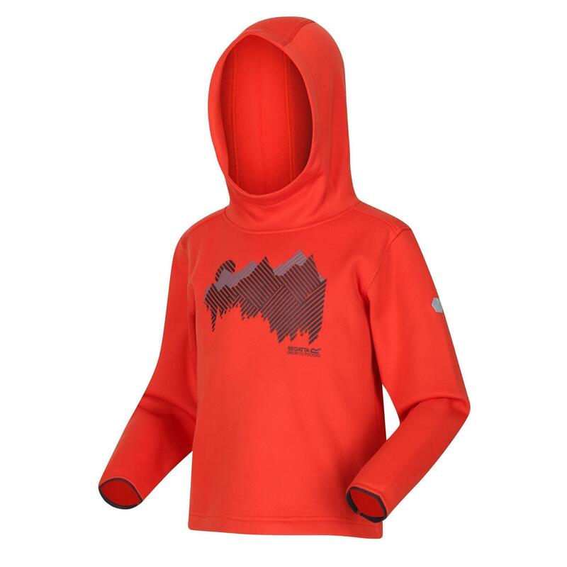 Sudadera Highton Montaña de Elasticidad Extol para Niños/Niñas Naranja Cajún