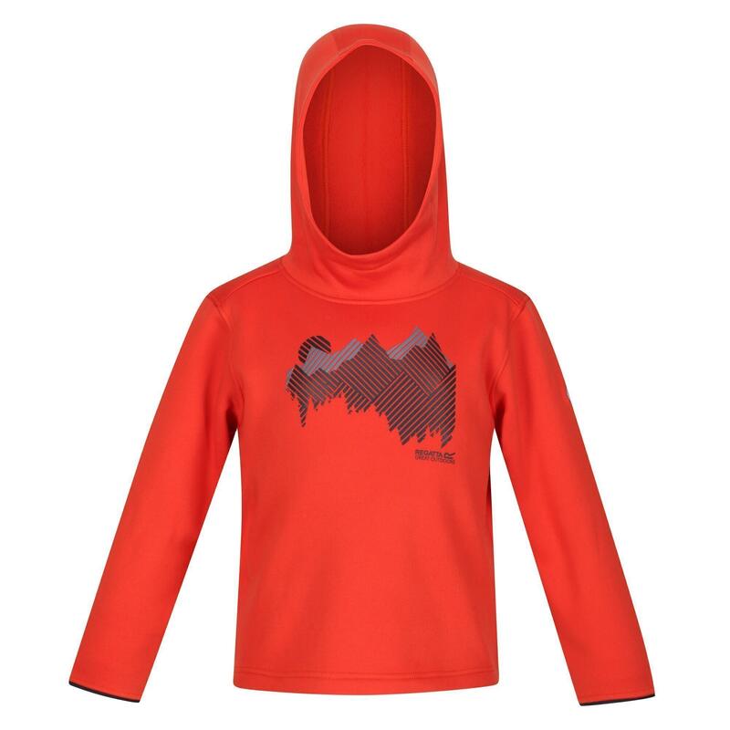 Sudadera Highton Montaña de Elasticidad Extol para Niños/Niñas Naranja Cajún