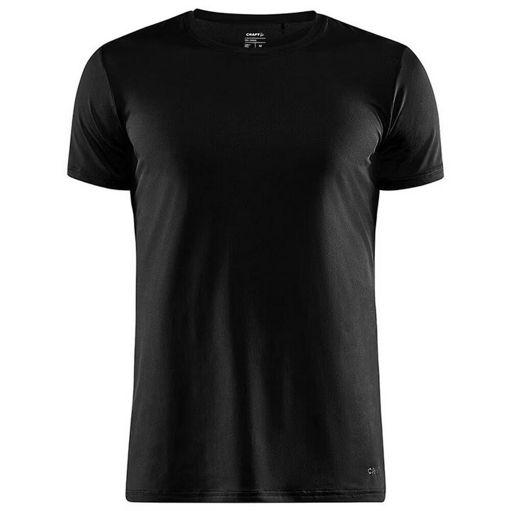 Mens Essential Core Dry ShortSleeved TShirt (Black) 1/3