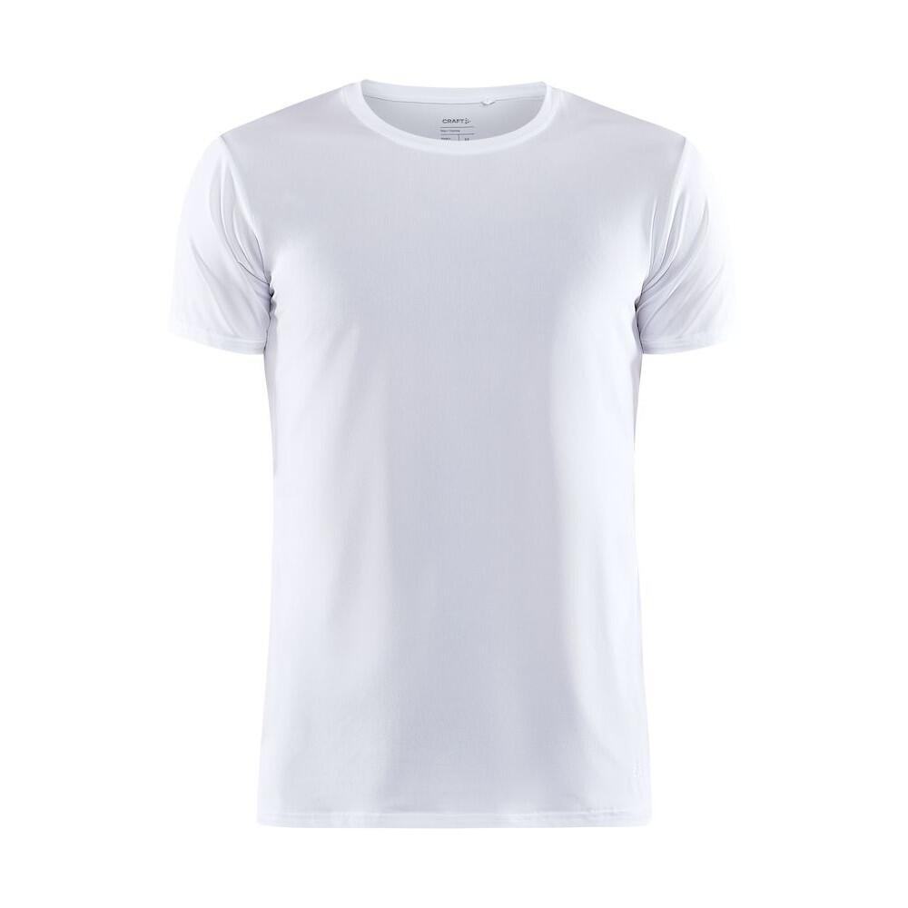 Mens Essential Core Dry ShortSleeved TShirt (White) 1/3