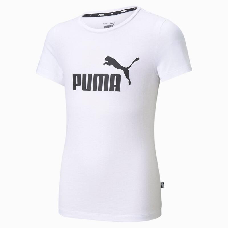 Tricou cu Mânecă Scurtă pentru Copii Puma ESS Logo Tee Alb