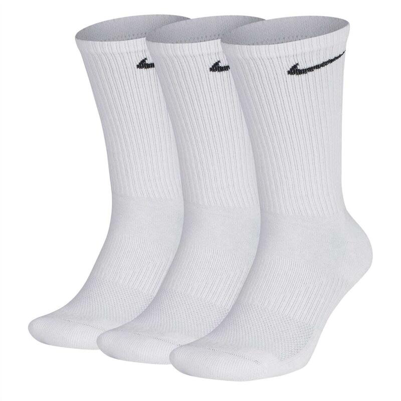 Chaussettes creuses coussinées unisexes pour adultes (lot de 3) (Blanc/Noir)