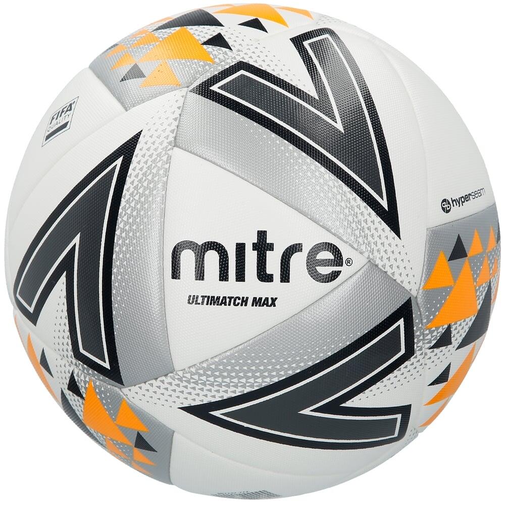 MITRE Ultimatch Max Football (White/Black/Orange)
