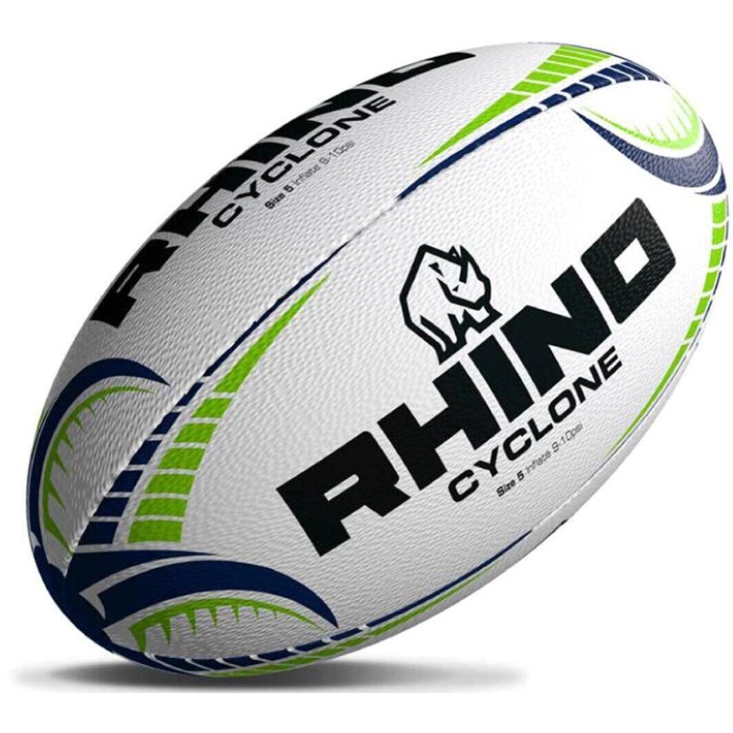 RHINO Cyclone Rugby Ball (White)