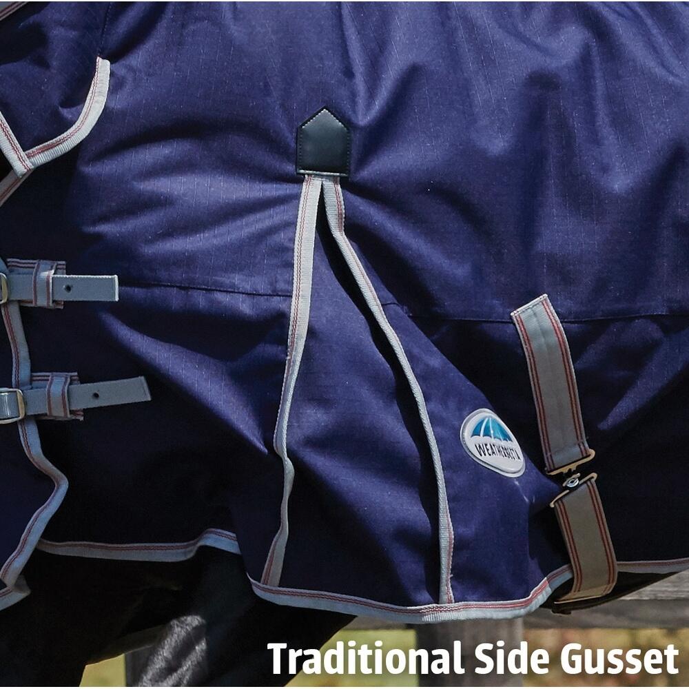 Comfitec Lite Plus Essential Standard Neck Turnout Rug (Navy/Silver/Red) 3/5