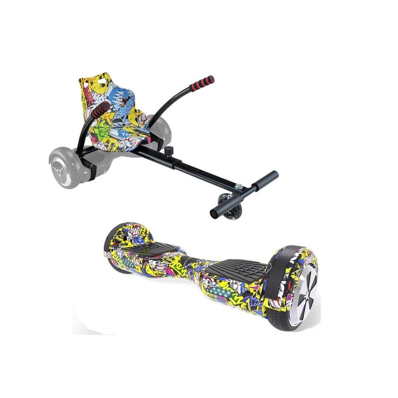 Hoverboard  65 Lite Multicolor + Kart Pilot Multicolor