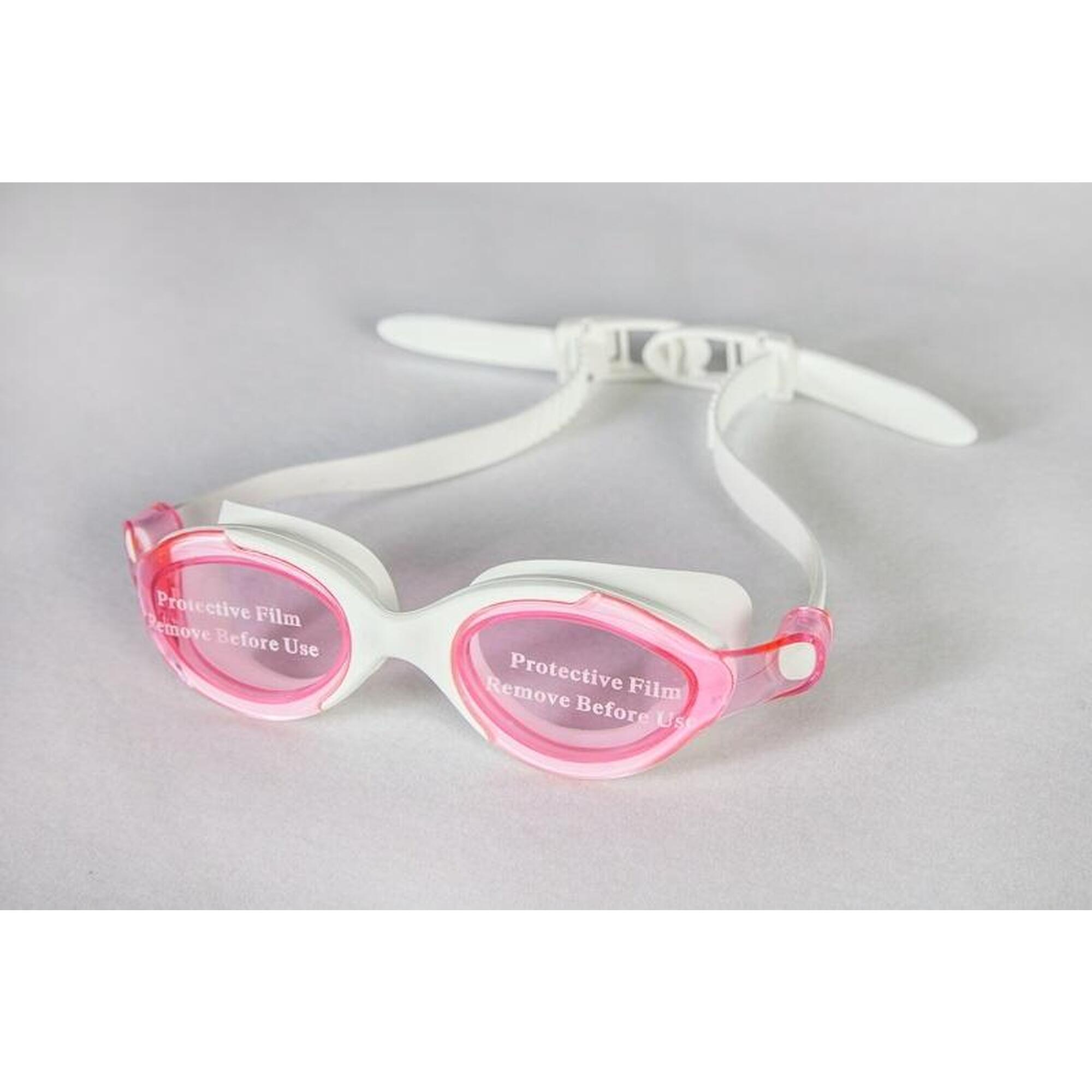 MS-9500 成人防霧, 防UV 矽膠泳鏡 - 白色/粉紅色