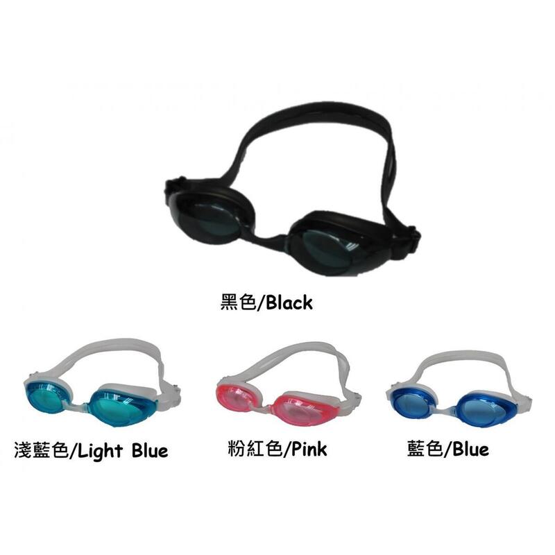 【MS-7600】高級防霧防UV矽膠泳鏡 - 淺藍色